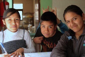 school children in Peru
