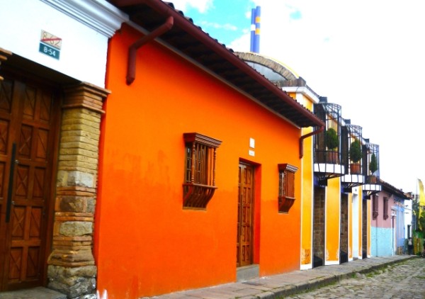 Colourful La Candelaria, in Bogota centre, Colombia